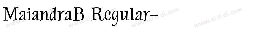 MaiandraB Regular字体转换
